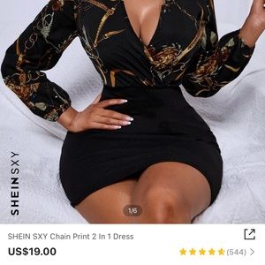 Shein chain print dress